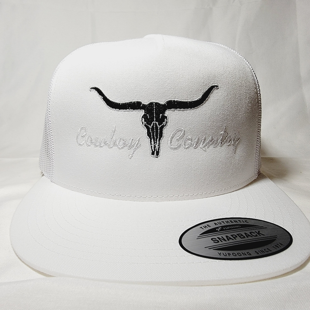 Cowboy Country Flat Bill Snapback Adjustable Direct Embroidered Hat